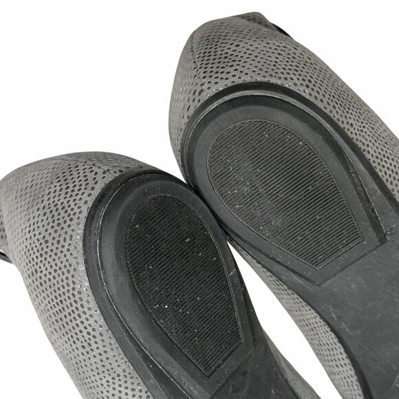 Earthies Essen Ballet Flat Shoes Womens 12 B Gray Suede Elastic Strap Feminine - Picture 11 of 14
